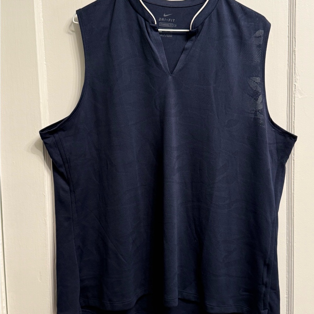 Women's Nike Navy Sleeveless Golf Top